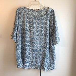Loft medallion blouse SZ 22